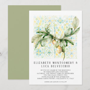 Convite Jardim de Limão Italiano Casamento Botânico Boho