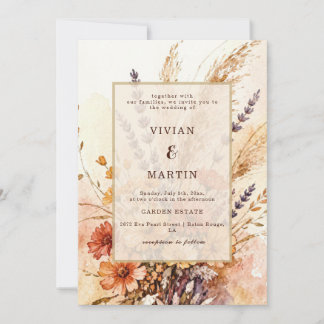 Convite Jardim de Outono em Flor Casamento