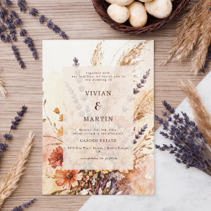 Convite Jardim de Outono em Flor Casamento