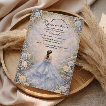 Jardim de Rosas Azul Pó Quinceañera