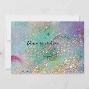 Convite JARDIM DE SOMBRA PERDIDA,MÁGICA BORBOLHA Azul Verd