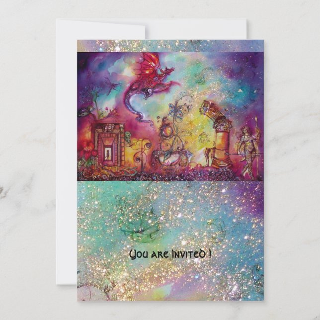 CONVITE JARDIM DE SOMBRAS PERDIDAS - DRAGÃO VERMELHO VOANT (Frente)