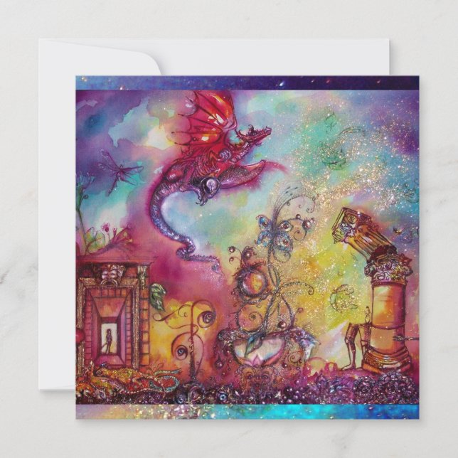 CONVITE JARDIM DE SOMBRAS PERDIDAS - DRAGÃO VERMELHO VOANT (Frente)