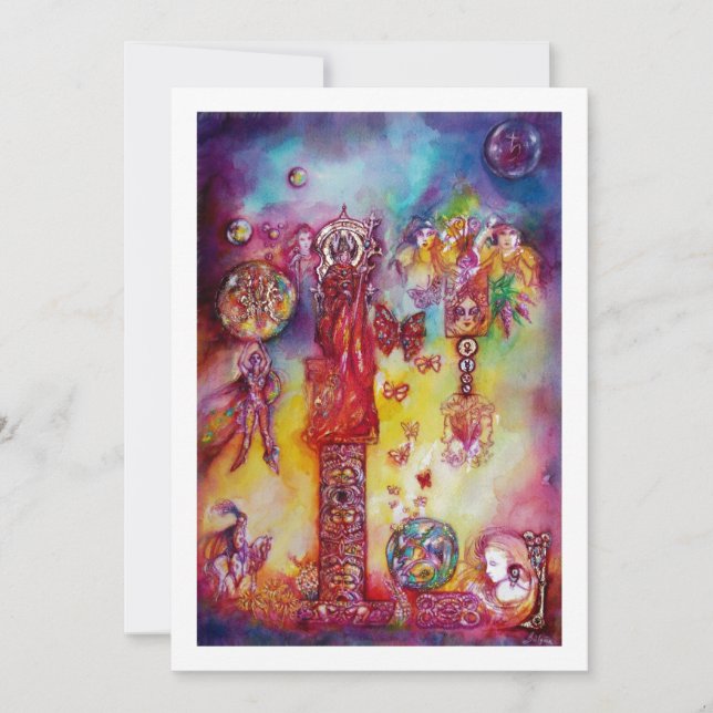 Convite JARDIM DE SOMBRAS PERDIDAS Fadas,Borboletas Pinkik (Frente)