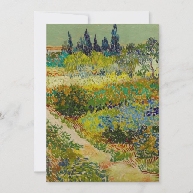 Convite Jardim de Vincent Van Gogh em Arles (Frente)