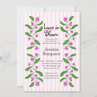 Convite Jardim do Amor em Flor Rosa Chuveiro de Noiva Flor