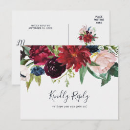 Convite Jardim do outono | Cartão postal RSVP de Escolha d