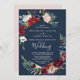 Convite Jardim do outono | Casamento Marinho Azul