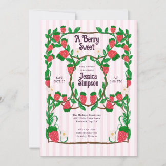 Convite Jardim Doce de Frutas Art Nouveau Chá de Bebê