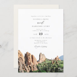 Convite JARDIM DOS DEUS Watercolor Skyline Wedding