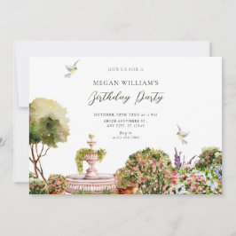 Convite Jardim estético aquarela