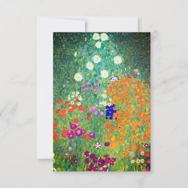 Convite Jardim Flor Gustav Klimt (Frente)