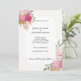Convite Jardim Floral de Boho Exótico Primavera Verão