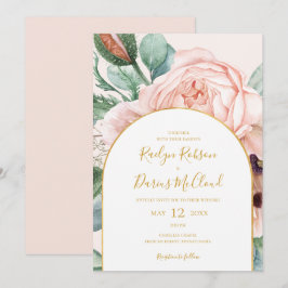 Convite Jardim Floral Elegante | Pastel Arch Casual Casual