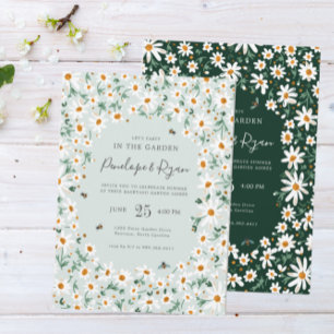 Convite Jardim Floral em Aquarela   Festa de Verão ao Luar
