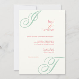 Convite Jardim Inglês da Tarde com Monograma