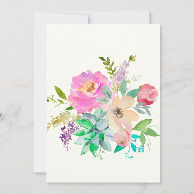 Convite Jardim Inglês da Tarde com Monograma (Verso)