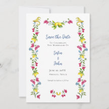 Jardim Mediterrâneo Floral Save the Date