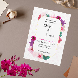 Convite Jardim Romance: Casamento Floral da Rosa claro