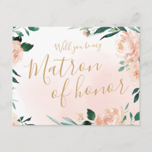 Convite Jardim romântico Você será minha matrona de honra?
