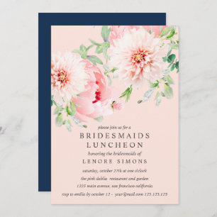 Convite Jardim Selvagem Dahlia Buquê Bridesmaids Luncheon