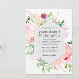 Convite Jardim Selvagem de Aquarela Casamento |