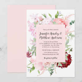 Convite Jardim Selvagem de Aquarela Casamento |