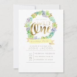 Convite Jardim Suculento | Primeira Aniversário da Aquarel