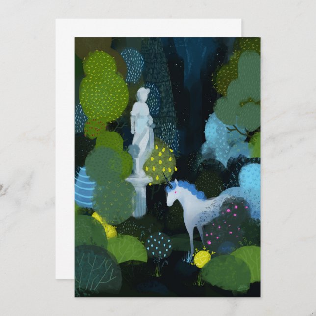 Convite Jardim Unicorn (Frente/Verso)