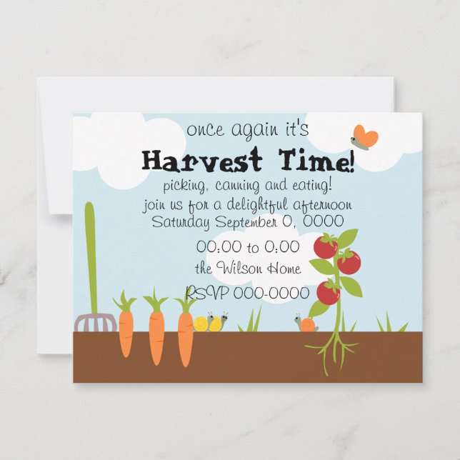 Convite Jardim vegetável (Frente)