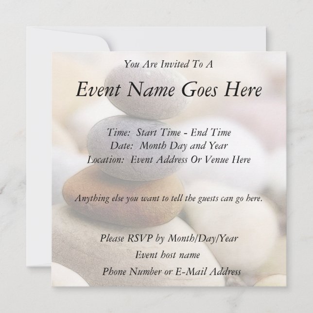 Convite Jardim Zen de Pedras (Frente)