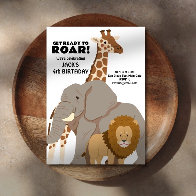 Convite Jardim Zoológico Criança (Criador carregado)
