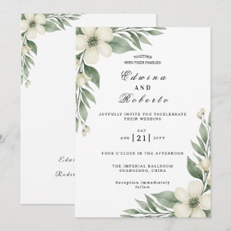 Convite Jardínia Branca Rústica e Casamento de Eucalipto