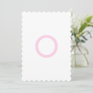 Convite Jarra de Gengibre Rosa Préppy Monograma Primeiro E