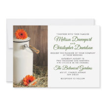 Jarra de Leite Branca Rústica com Casamento de Flo