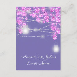 Convite Jarras de Luz de Casamento Rusticas Brilho Roxo Ro