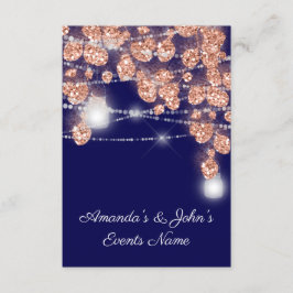 Convite Jarras de Luzes de Casamento Rústico Rosa Dourado 