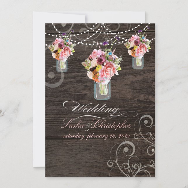 Convite JARS DE MASSA PixDezines/PAINÉIS DE MADEIRA RUSTIÇ (Frente)