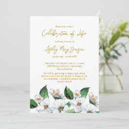 Convite Jasmine Celebration of Life Funeral