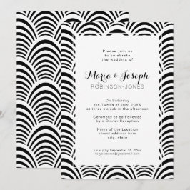 Convite Jazz Age Art Deco Elegance Preto e Branco