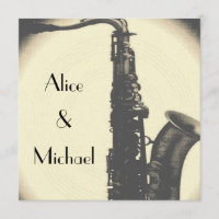 Jazz Age Weding Invitation Art Style