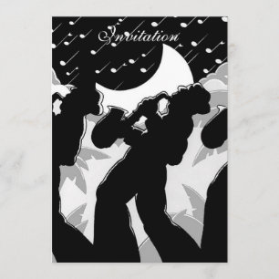 Convite Jazz Preto E Branco