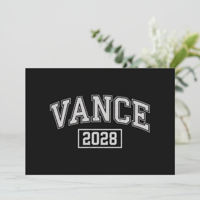 Convite JD Vance 2028 Presidente Vance (Em pé/Frente)