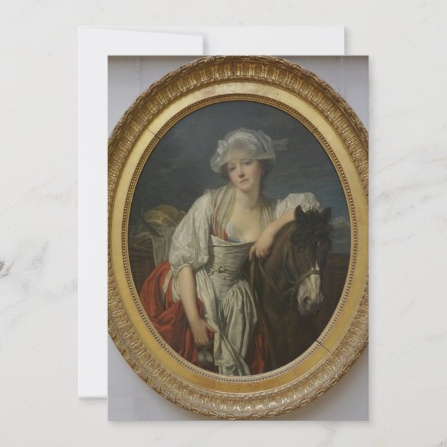 Convite Jean-Baptiste Greuze - O Leite (Frente)