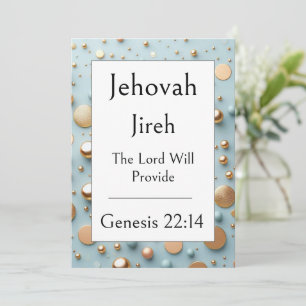 Convite Jehovah Jireh, Nome de Deus, Escritura Encorajador