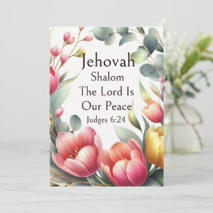 Convite Jehovah Shalom, Tulipas Rosa Eucalipto Caprichoso