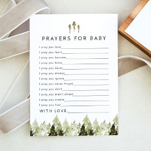 Convite JENNA Mountain Pine Prayers for Baby Card