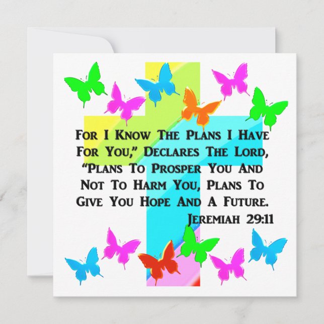 CONVITE JEREMIAH INSPIRATIVO 29:11 CRISTÃO (Frente)