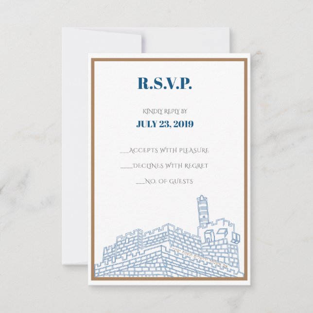 Convite Jerusalem Walls RSVP CARDS (Frente)