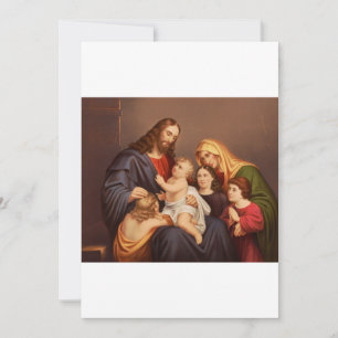 Convite Jesus Cristo com Crianças Arte Fina Premium